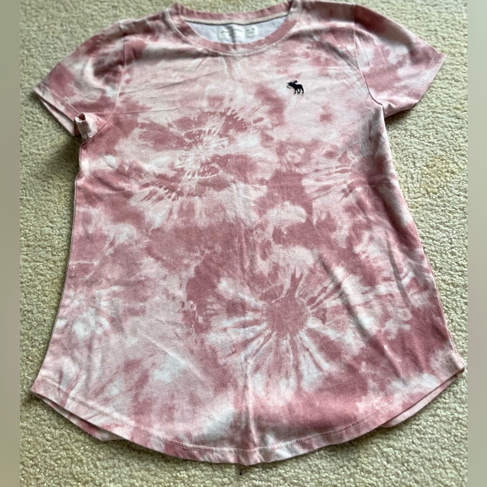 Abercrombie | dark pink & light pink tie-dye tee